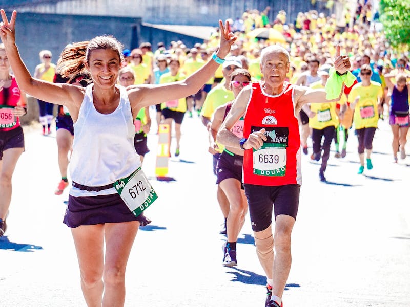 Corredores em prova